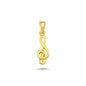 14K Gold Treble Clef Charm Necklace