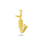 14K Gold Saxophone Charm Necklace