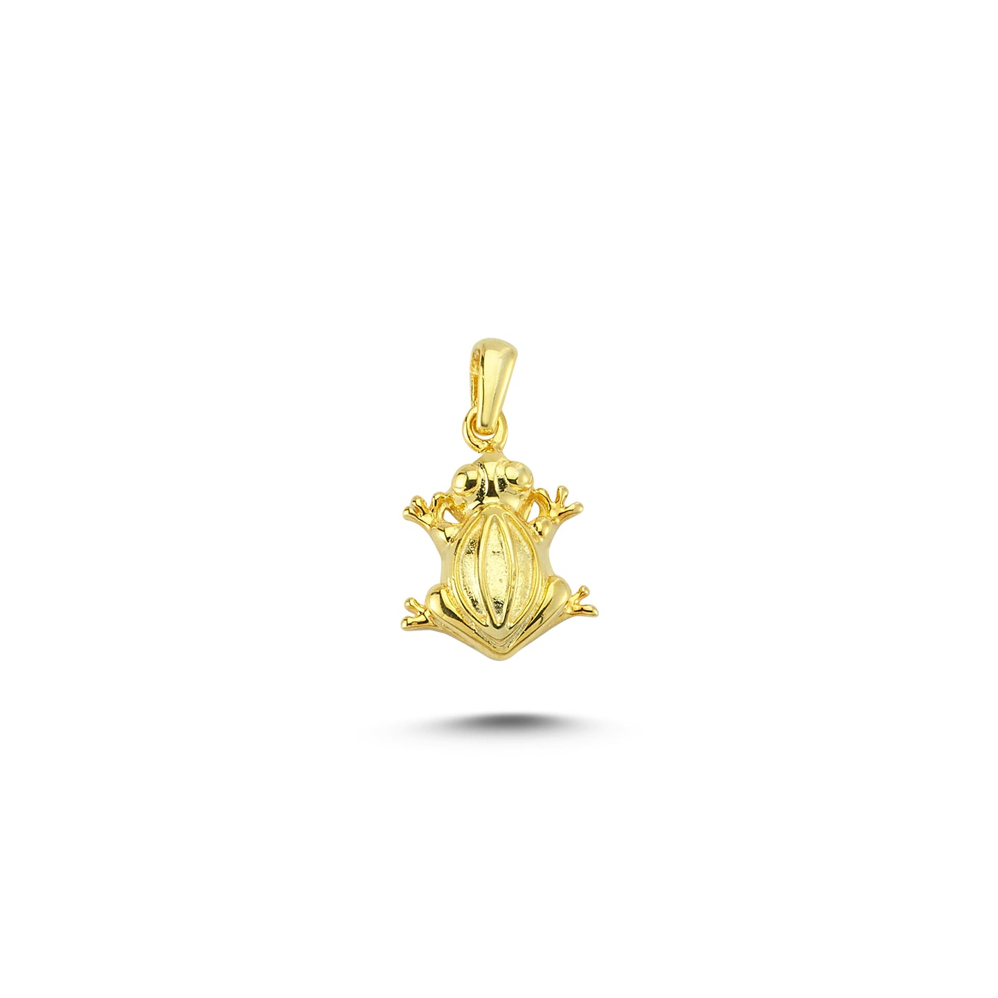 14K Gold Frog Animal Charm Necklace