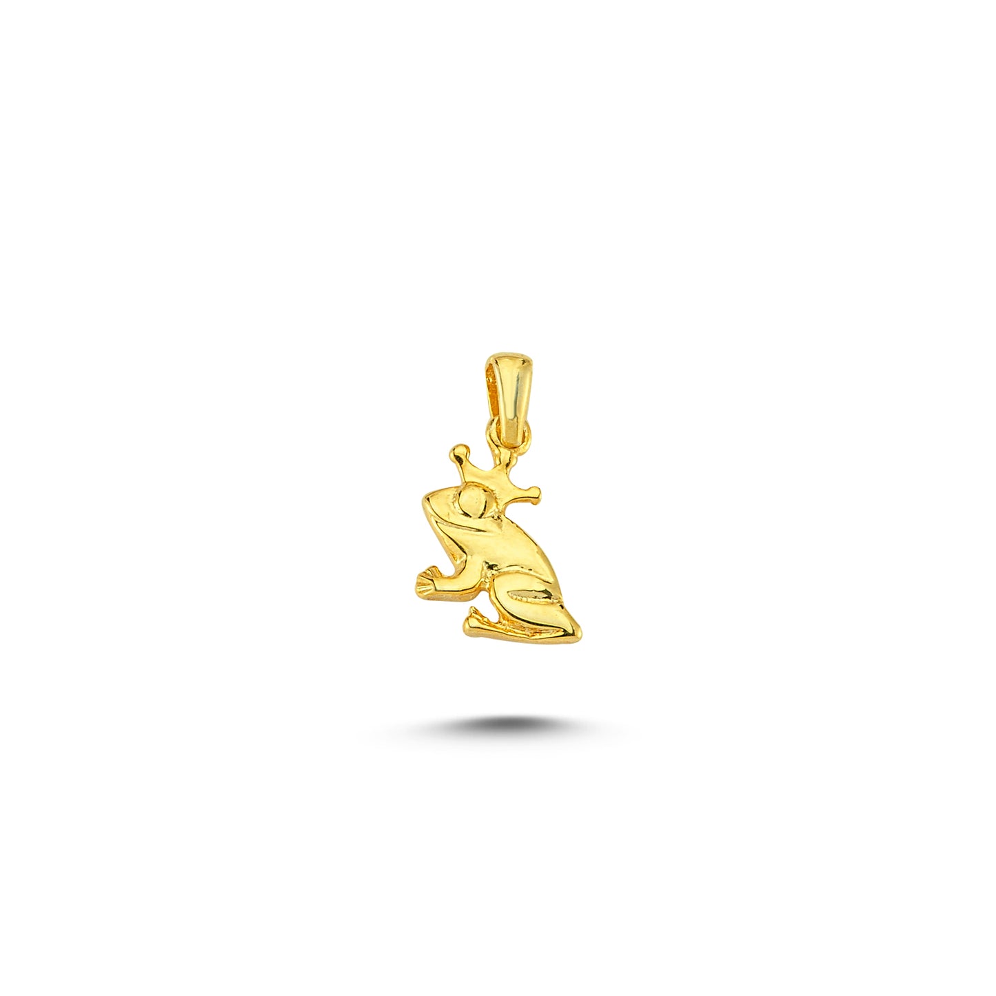 14K Gold Frog Animal Charm Necklace