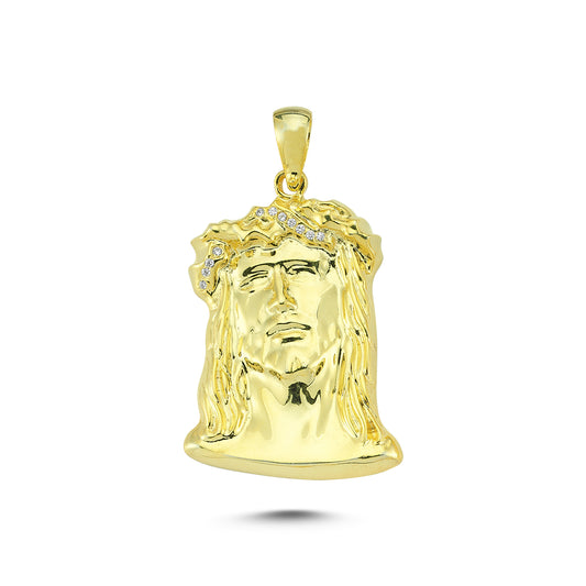 14K Gold Jesus Charm Necklace