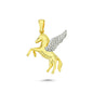 14K Gold Pegasus Animal Charm Necklace