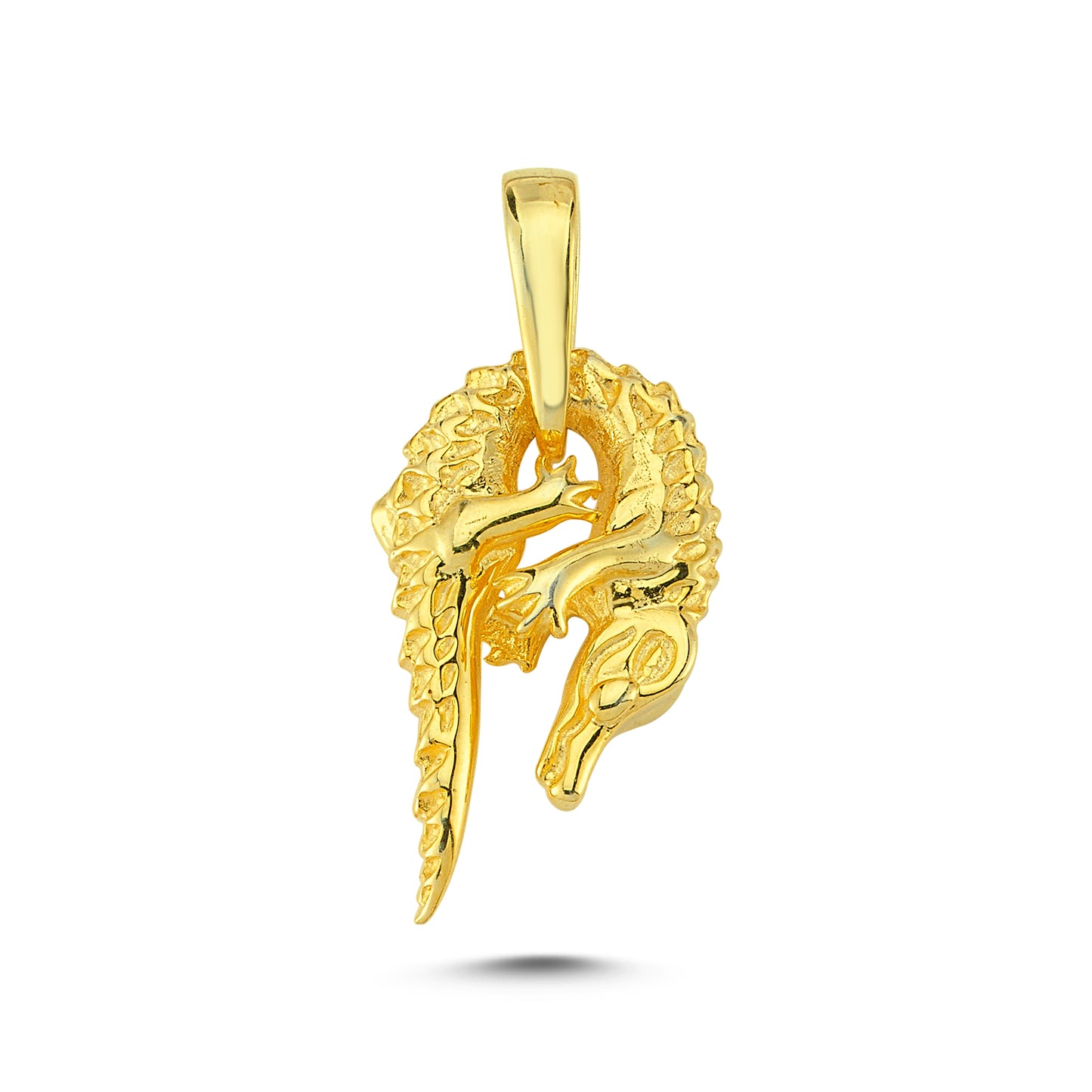 14K Gold Crocodile Animal Charm Necklace