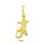 14K Gold Crocodile Animal Charm Necklace