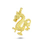 14K Gold Dragon Animal Charm Necklace