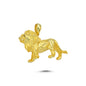 14K Gold Lion Animal Charm Necklace