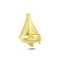 14K Gold Sail Boat Sport Charm Necklace