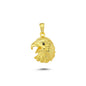 14K Gold Eagle Head Animal Charm Necklace