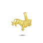 14K Gold Lion Animal Charm Necklace