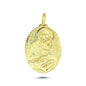 14K Gold Miraculous Virgin Mary Charm Necklace