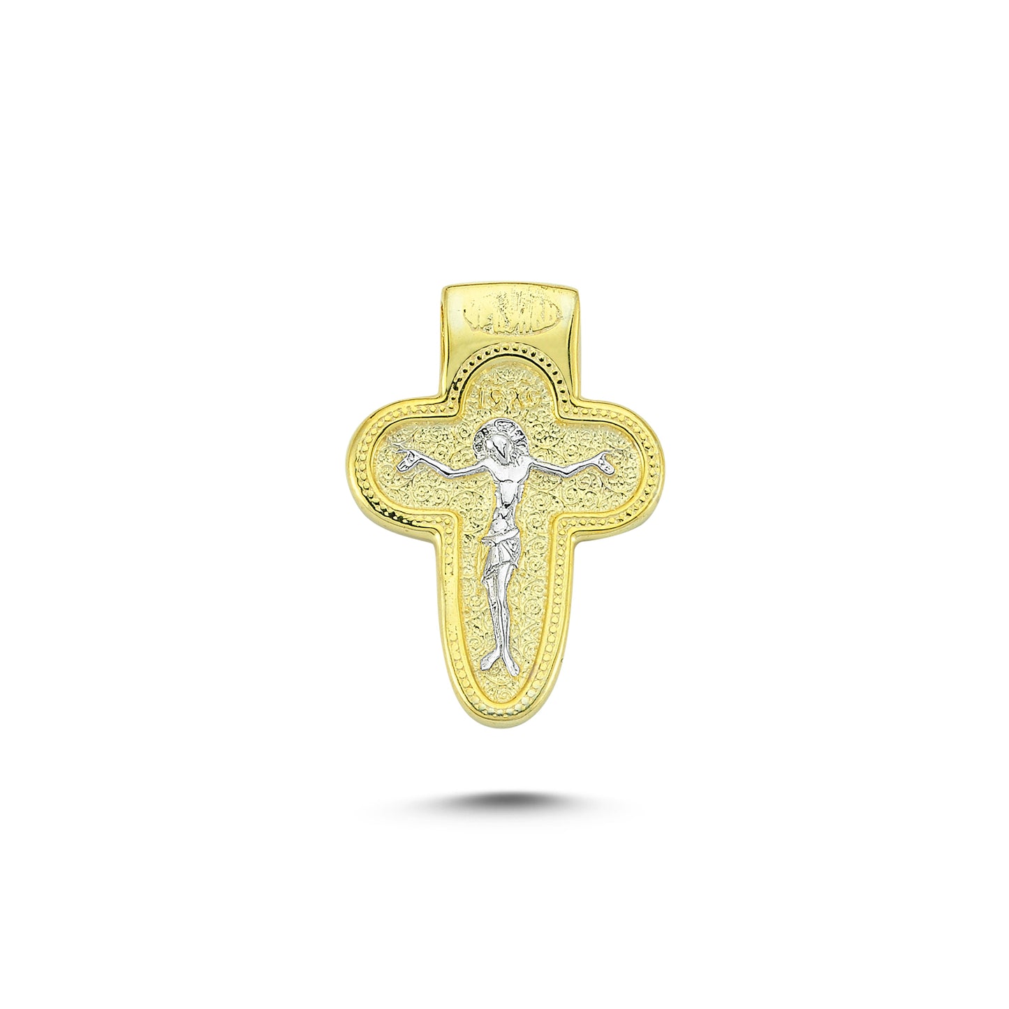 14K Gold Jesus Christ Charm Necklace