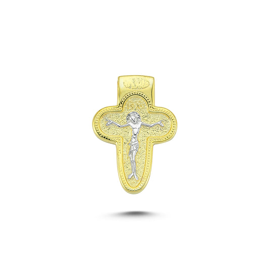 14K Gold Jesus Christ Charm Necklace