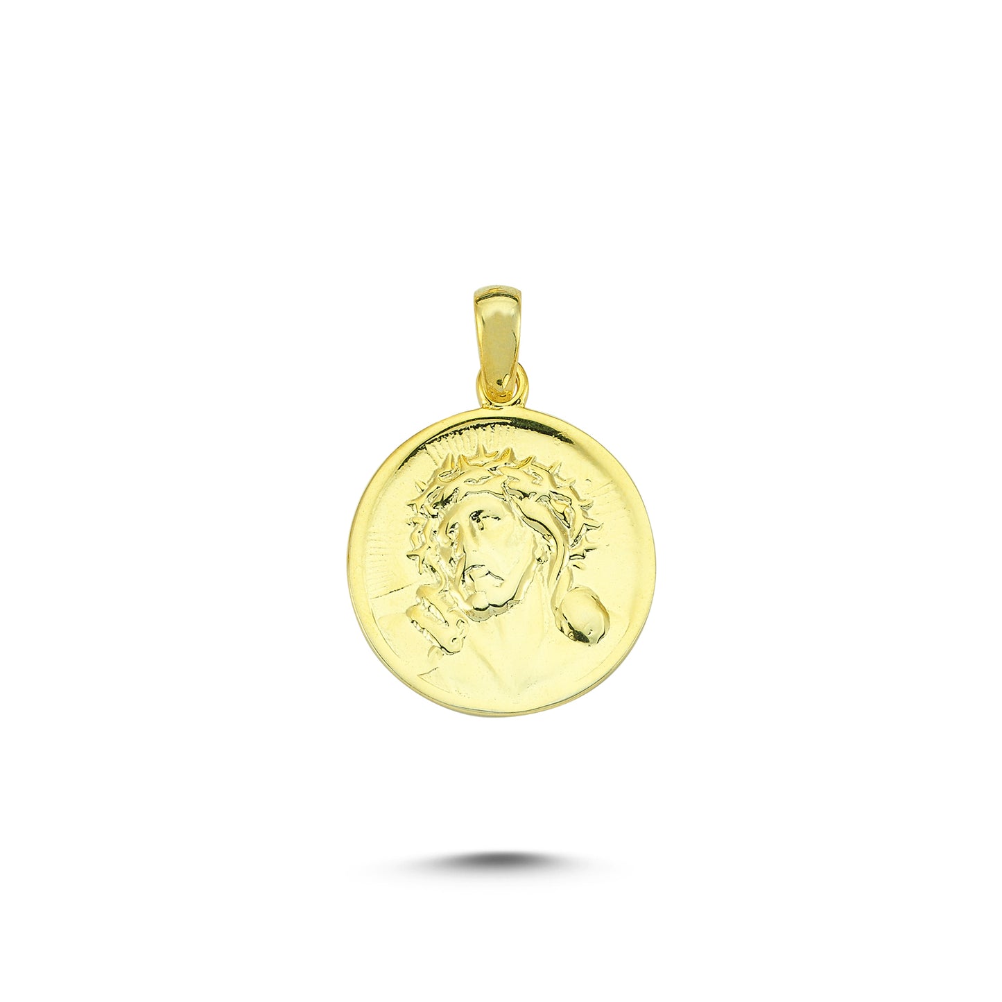 14K Gold Jesus Charm Necklace