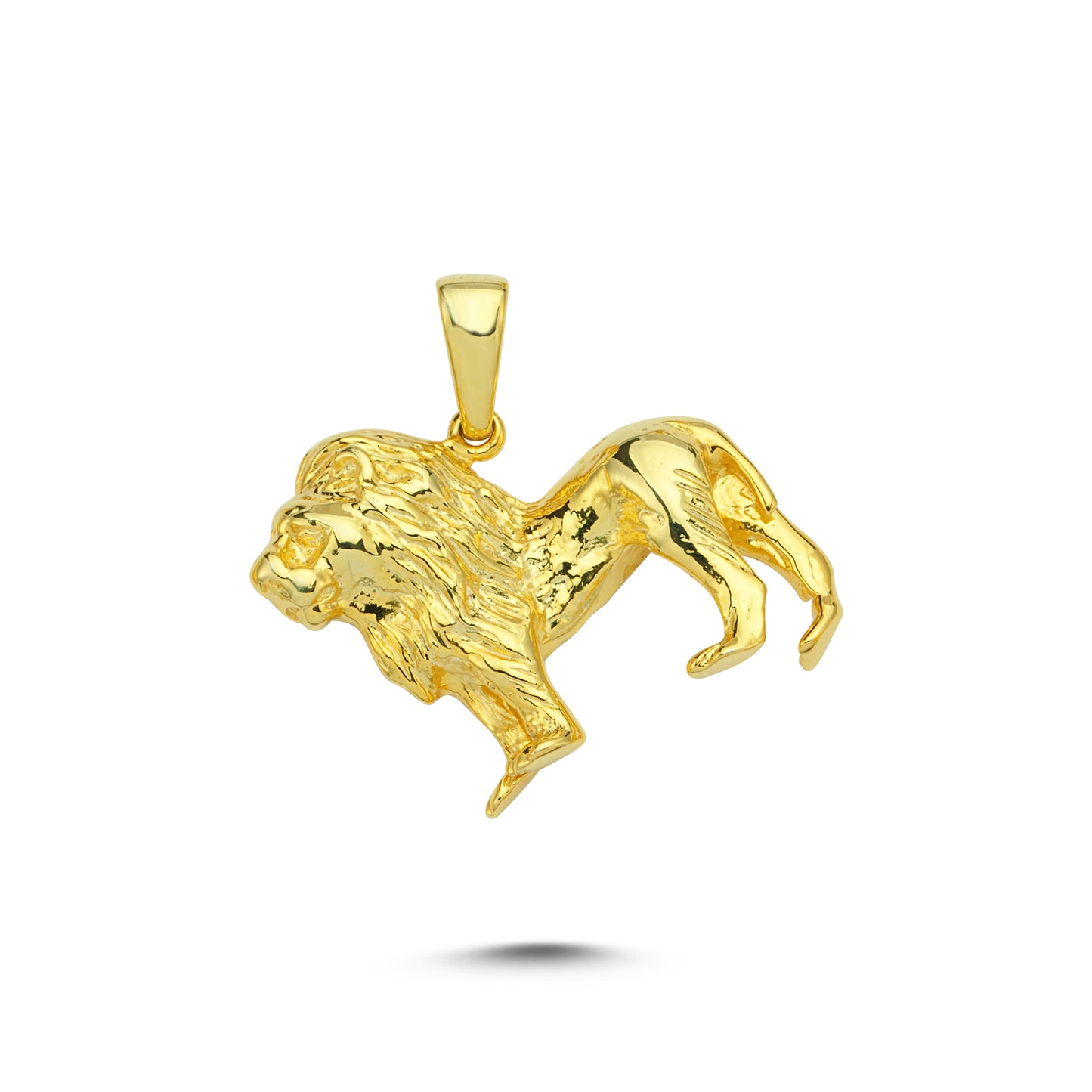 14K Gold Lion Animal Charm Necklace