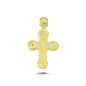 14K Gold 4 - Way Medal Cross Crucifix Charm Necklace