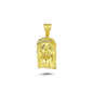 14K Gold Jesus Charm Necklace