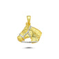 14K Gold Horse Head Animal Charm Necklace