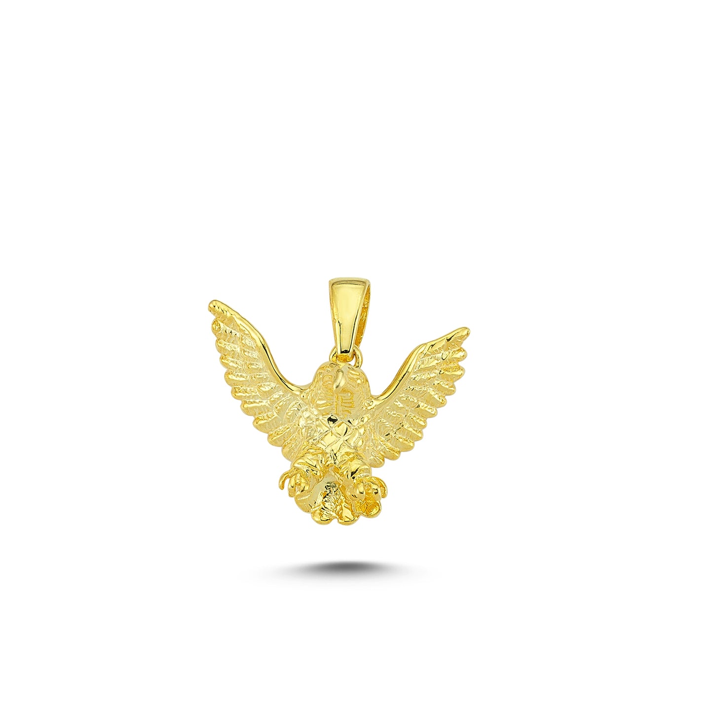 14K Gold Eagle Animal Charm Necklace