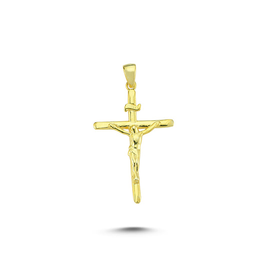 14K Gold Jesus Christ Charm Necklace