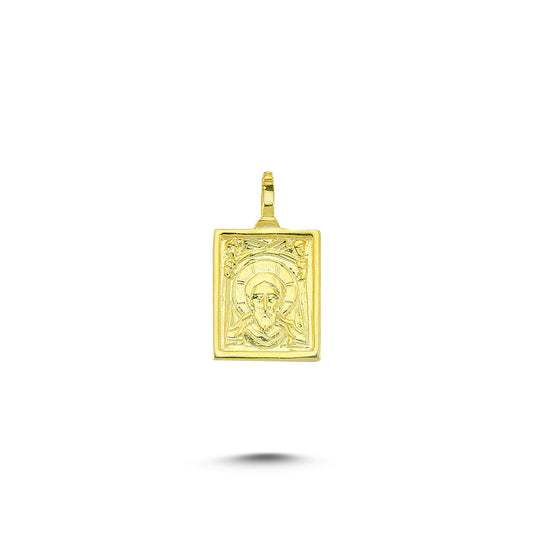 14K Gold Jesus Charm Necklace