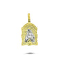 14K Gold Miraculous Mother Mary Charm Necklace