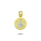 14K Gold Miraculous Mother Mary Charm Necklace