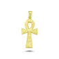 14K Gold Golden Life Cross Charm Necklace