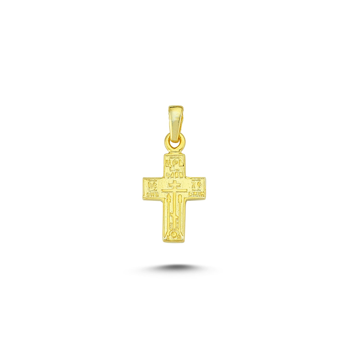 14K Gold St.Helen Constantine Cross Charm Necklace