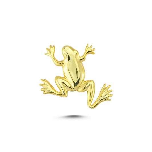 14K Gold Frog Animal Charm Necklace