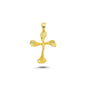 14K Gold Cross Charm Necklace