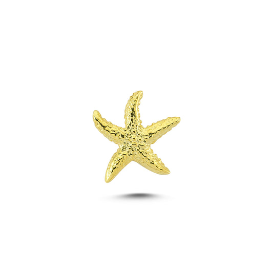 14K Gold Starfish Animal Charm Necklace