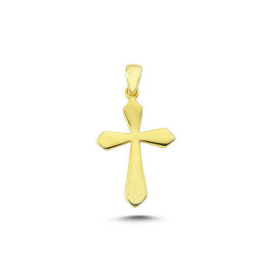 14K Gold Cross Charm Necklace