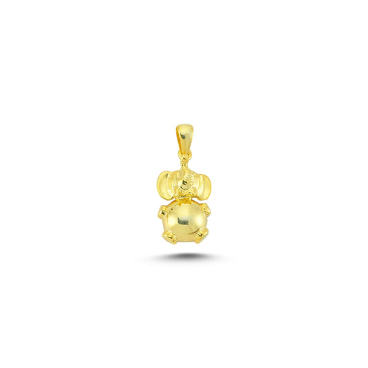 14K Gold Elephant Animal Charm Necklace