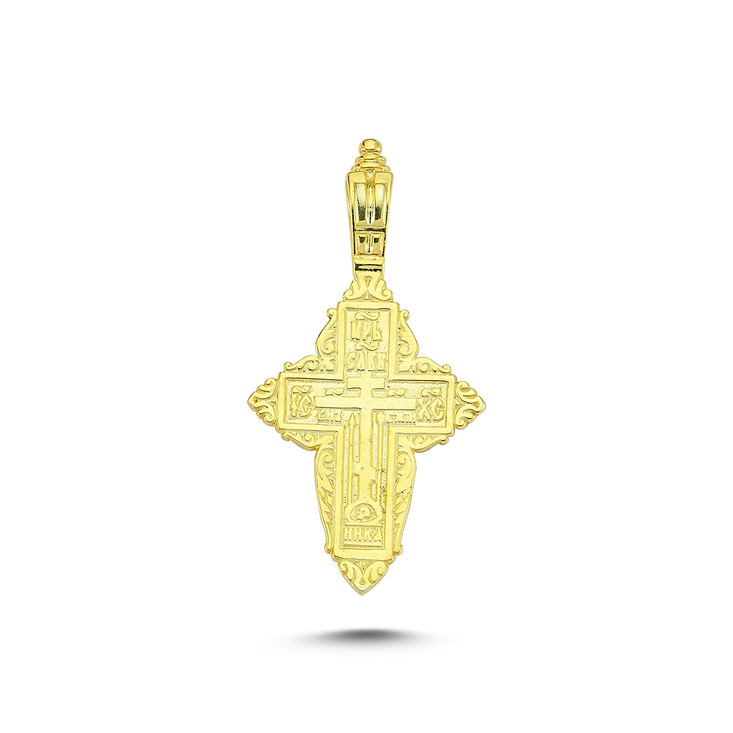 14K Gold St.Helen Constantine Cross Charm Necklace