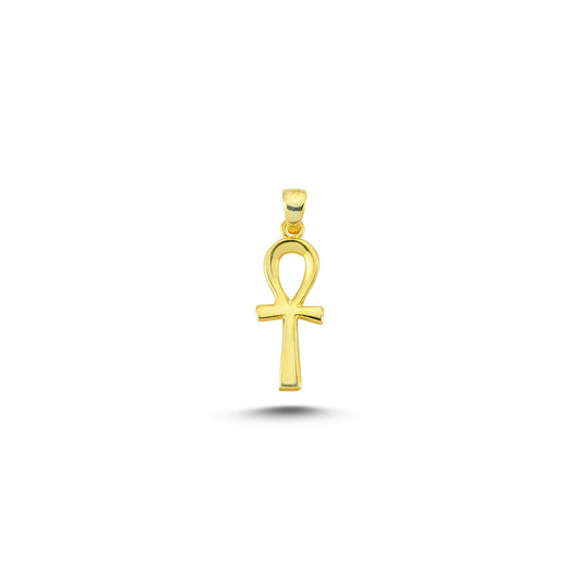 14K Gold Golden Life Cross Charm Necklace