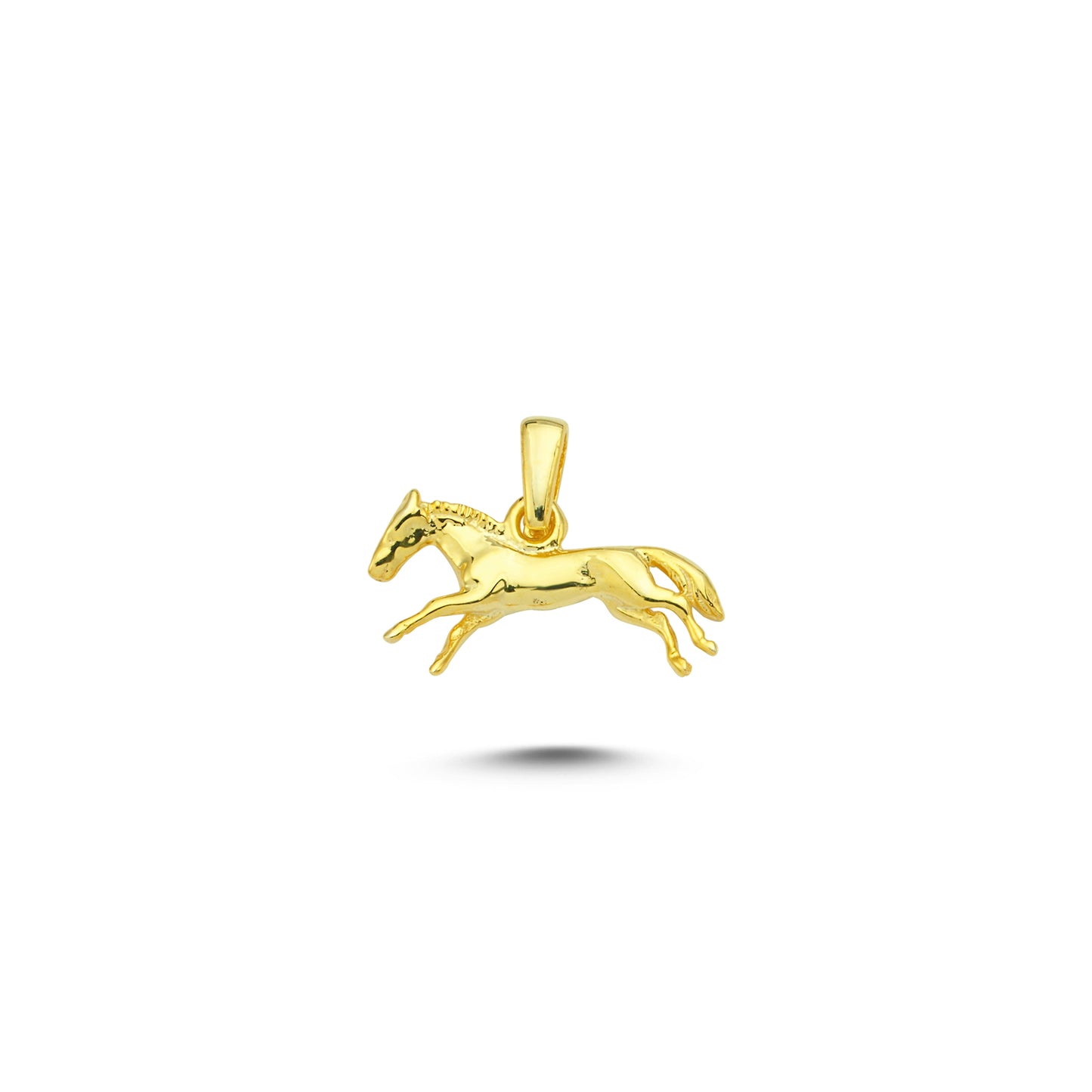 14K Gold Horse Animal Charm Necklace