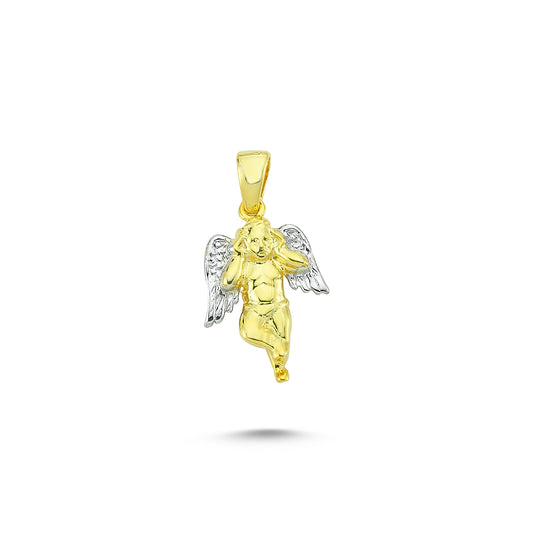 14K Gold Angel Charm Necklace