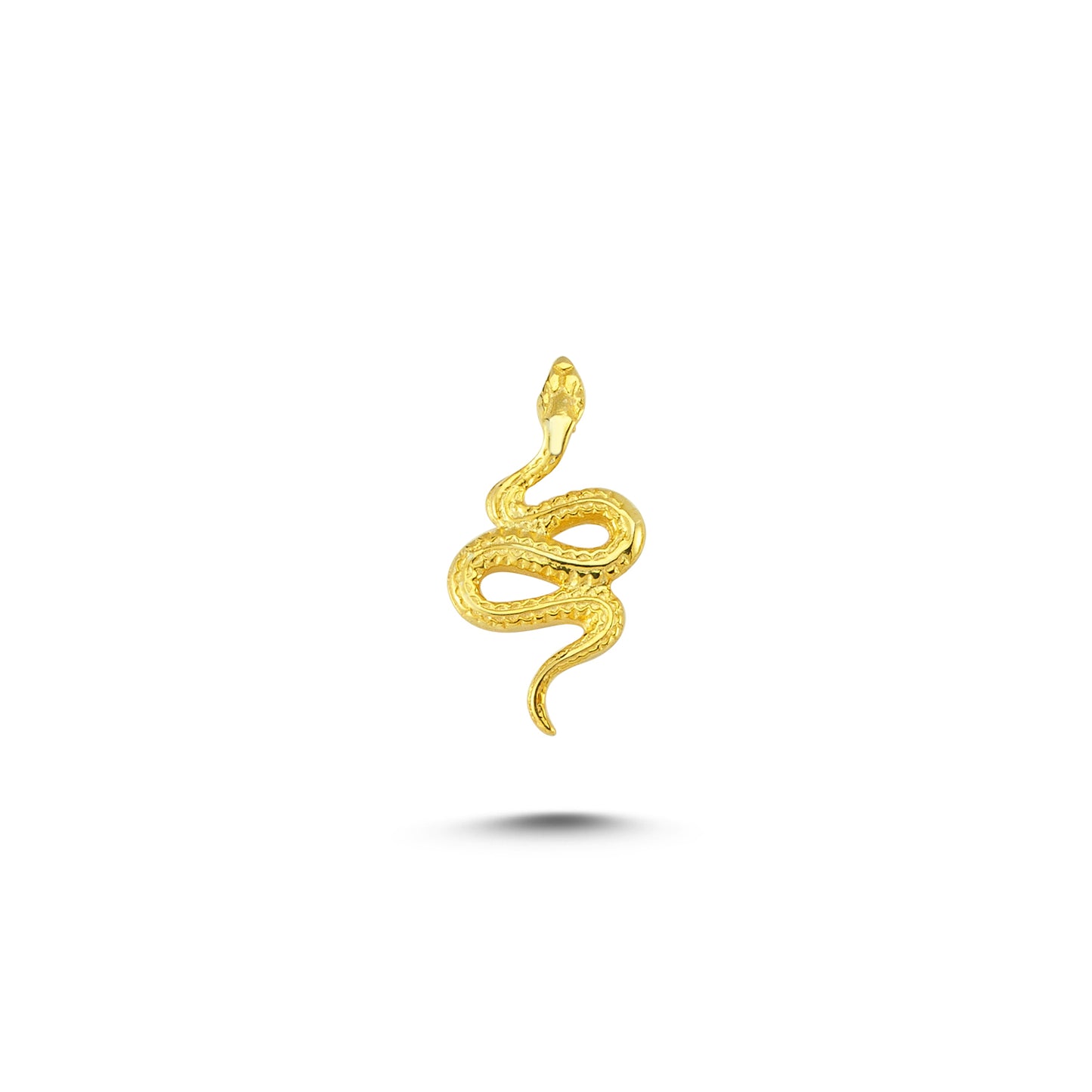 14K Gold Snake Animal Charm Necklace