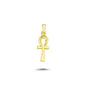 14K Gold Golden Life Cross Charm Necklace