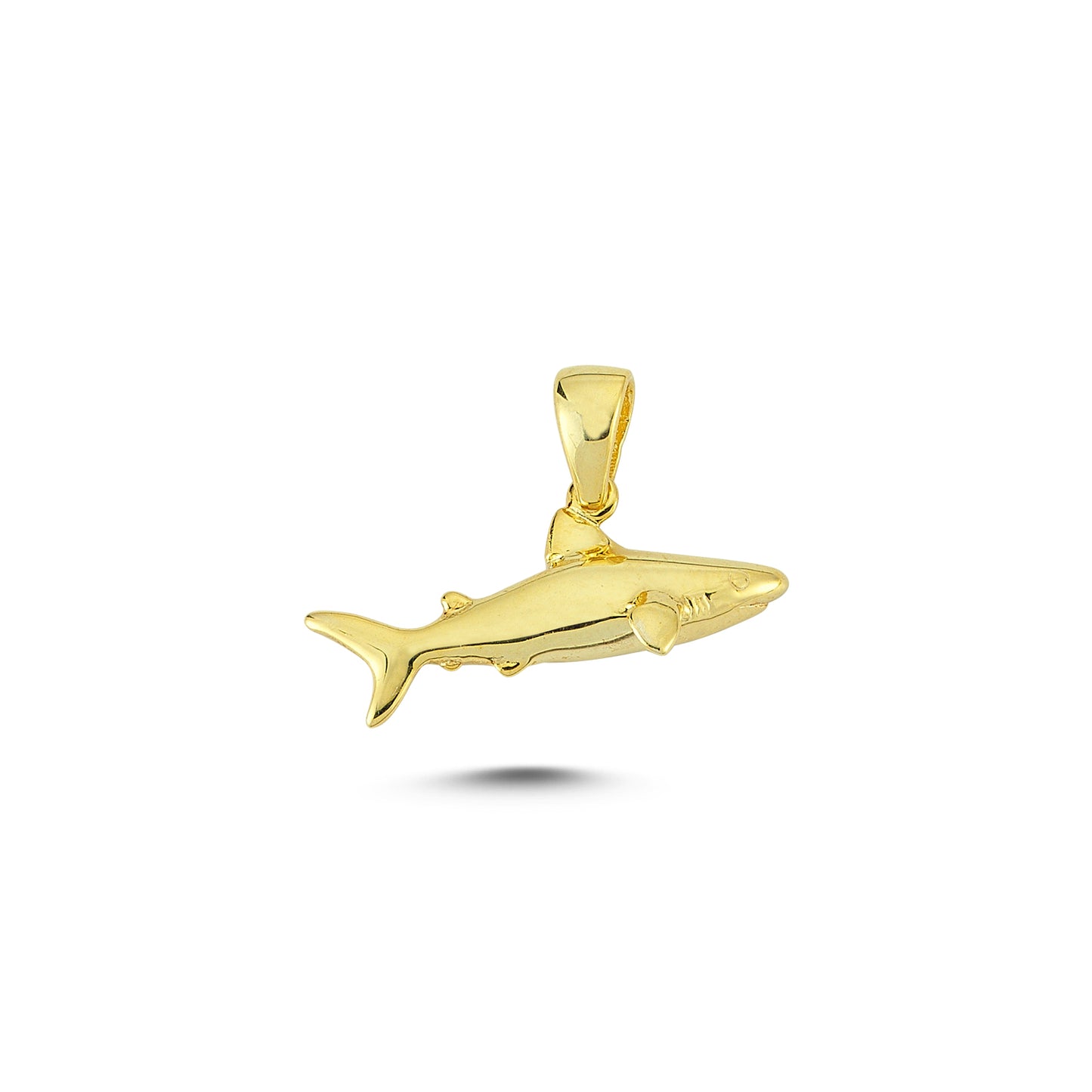 14K Gold Fish Animal Charm Necklace