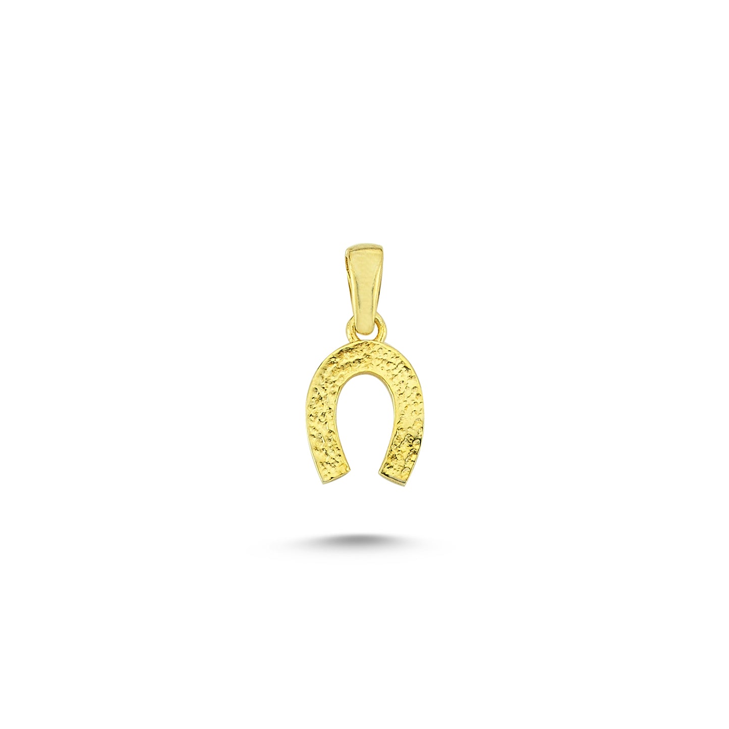 14K Gold Horseshoe Charm Necklace