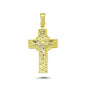 14K Yellow and White Gold Cross Charm Necklace