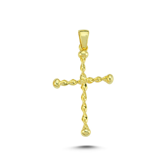 14K Gold Cross Charm Necklace