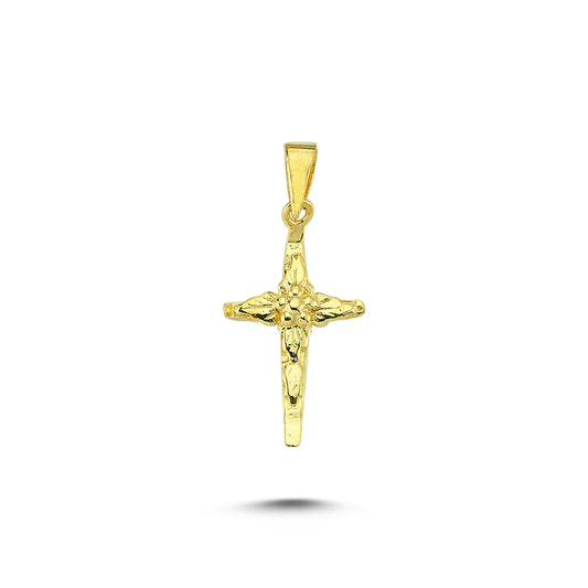 14K Gold Cross Charm Necklace