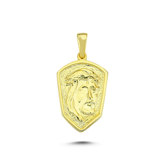 14K Gold Jesus Charm Necklace