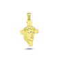 14K Gold Jesus Cross Charm Necklace