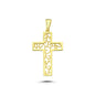 14K Gold Filigree Crucifix Cross Pendant