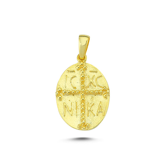 14K Gold St.Helen Constantine Charm Necklace