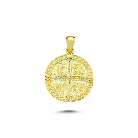 14K Gold St.Helen Constantine Charm Necklace