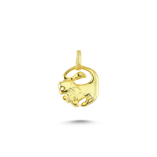 14K Gold Leo Charm Necklace